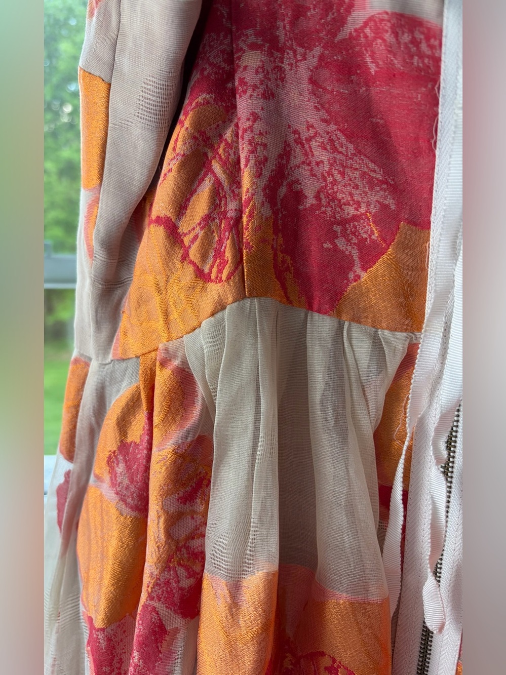 Tracy Reese Blazing Hibiscus Dress Colorful Balletcore Party Artsy Designer Sz 4 - Picture 4 of 8